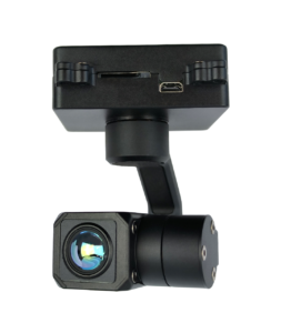 Single lens thermal imaging gimbal camera with a focal length of 8.7mm and a resolution of 640×512.
