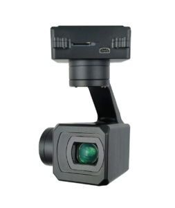 Single lens Gimbal Camera with 5x visible light, 9x digital zoom, 4-megapixel resolution, and network IP, HDMI dual output.