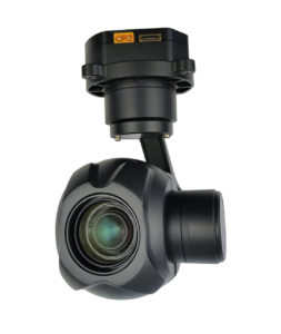 Single lens Gimbal Camera with 10x optical zoom, IRCUT, 3-axis stabilization, and IP/HDMI output.